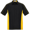 North End Men's Black/Campus Gold Tall Fuse Colorblock Twill Shirt