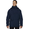 North End Men's Midnight Navy 3-in-1 Parka with Dobby Trim