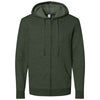 Alternative Apparel Men's Varsity Green Eco-Cozy Fleece Zip Hoodie