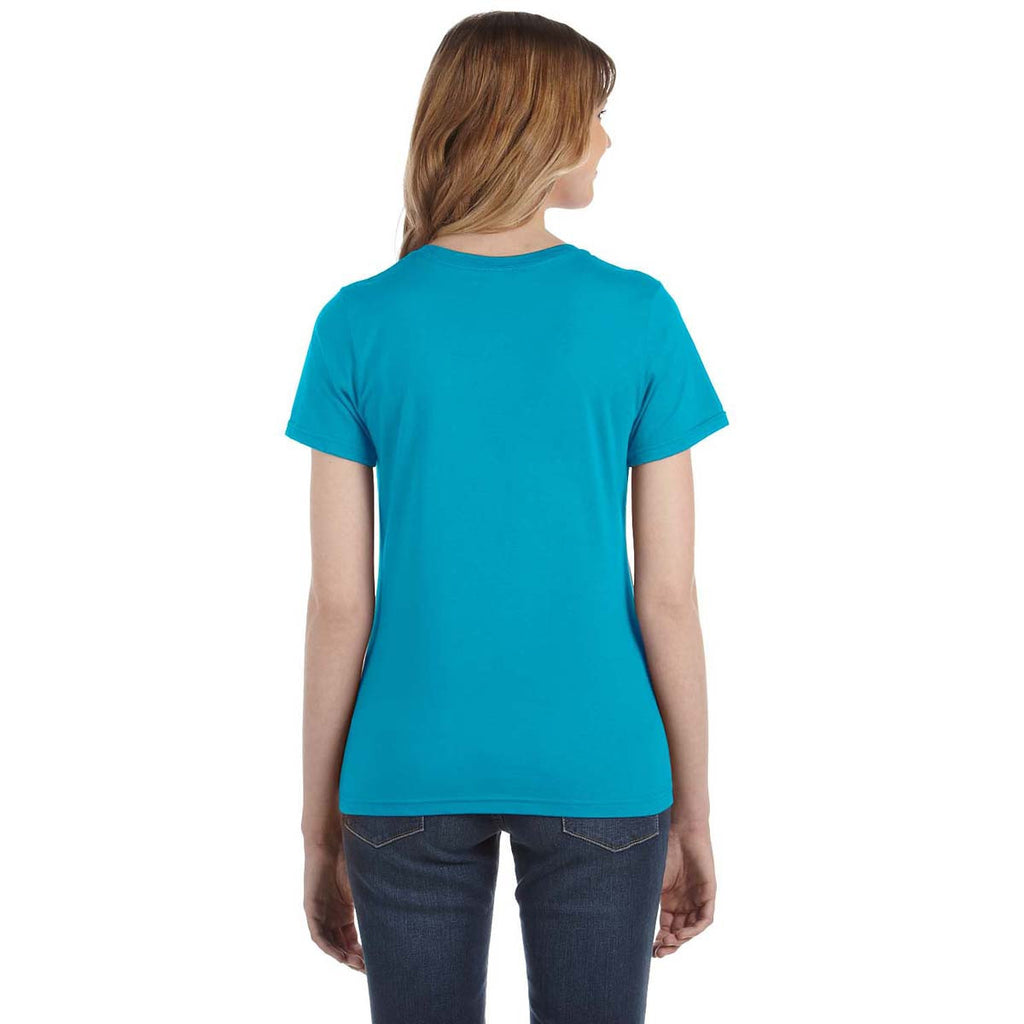 Anvil Women's Caribbean Blue Lightweight T-Shirt