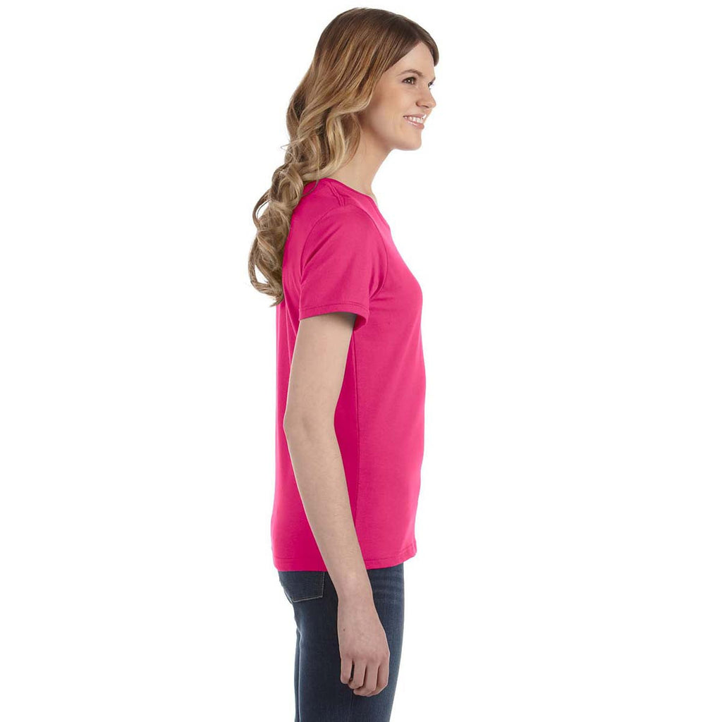 Anvil Women's Hot Pink Lightweight T-Shirt