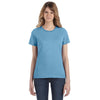 Anvil Women's Light Blue Lightweight T-Shirt