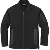 North End Men's Black Three-Layer Fleece Technical Jacket