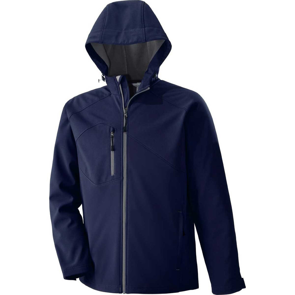 North End Men's Classic Navy Prospect Two-Layer Fleece Bonded Soft She