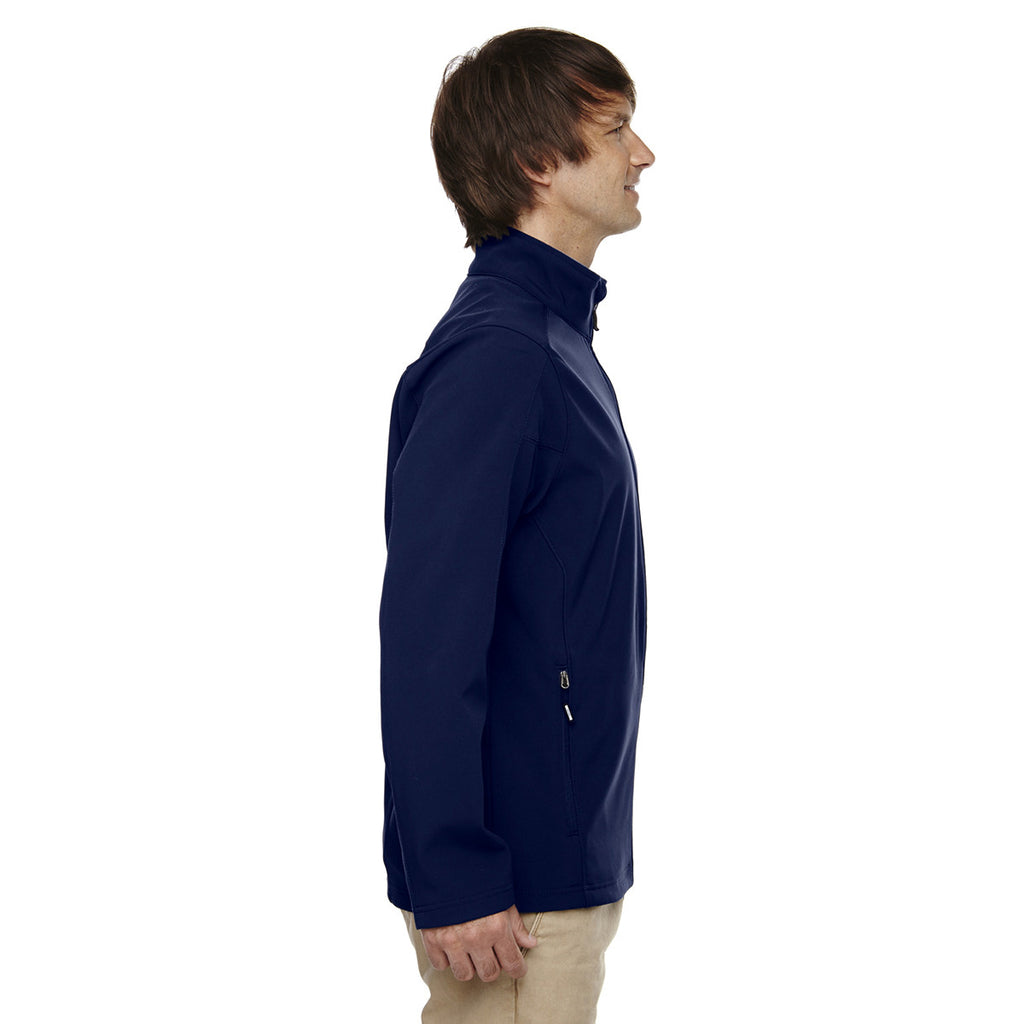 Core 365 Men's Classic Navy Tall Cruise Two-Layer Fleece Bonded Soft Shell Jacket