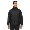 Core 365 Men's Black Climate Seam-Sealed Lightweight Variegated Ripstop Jacket