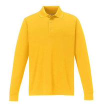 Core 365 Men's Campus Gold Pinnacle Performance Long-Sleeve Pique Polo