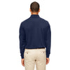 Core 365 Men's Classic Navy Pinnacle Performance Pique Long-Sleeve Polo with Pocket