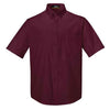 Core 365 Men's Burgundy Optimum Short-Sleeve Twill Shirt