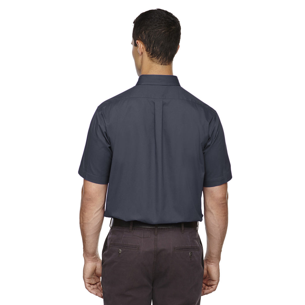 Core 365 Men's Carbon Optimum Short-Sleeve Twill Shirt