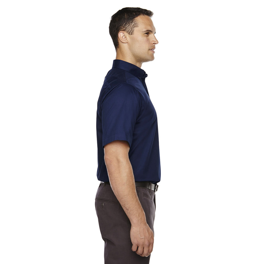 Core 365 Men's Classic Navy Optimum Short-Sleeve Twill Shirt