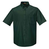 Core 365 Men's Forest Green Optimum Short-Sleeve Twill Shirt