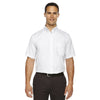 Core 365 Men's White Tall Optimum Short-Sleeve Twill Shirt