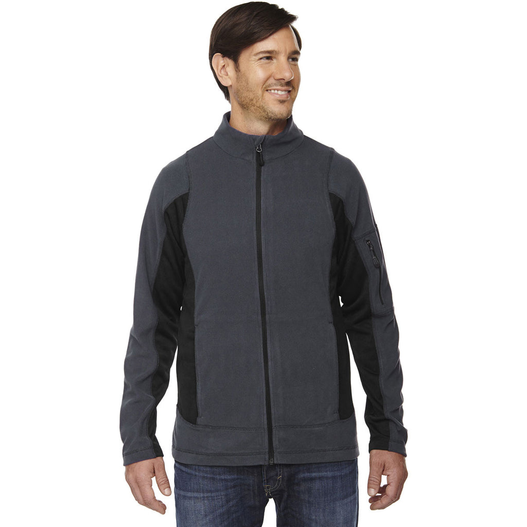 North End Men's Carbon Generate Textured Fleece Jacket