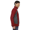 North End Men's Classic Red Generate Textured Fleece Jacket
