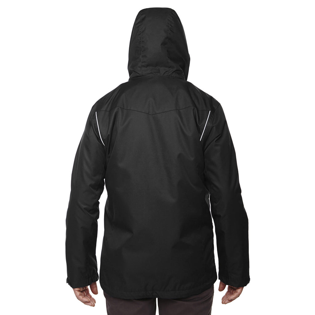 Core 365 Men's Black Tall Region 3-in-1 Jacket with Fleece Liner