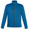 North End Men's Nautical Blue Trace Printed Fleece Jacket