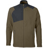 North End Men's Dark Oakmoss Excursion Trail Fabric-Block Fleece Jacket