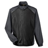 Core 365 Men's Black/Carbon Stratus Colorblock Lightweight Jacket