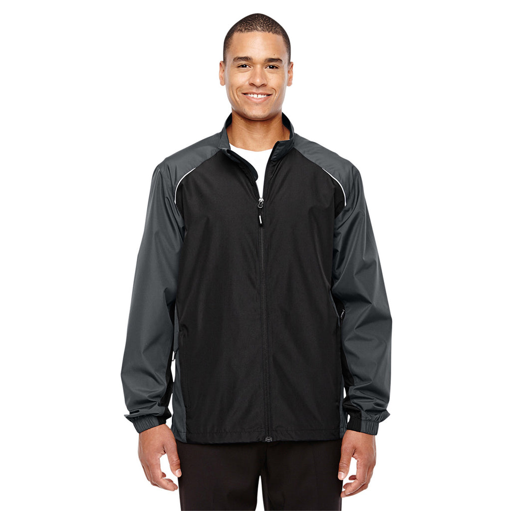 Core 365 Men's Black/Carbon Stratus Colorblock Lightweight Jacket