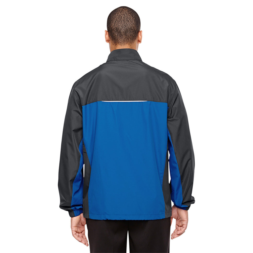 Core 365 Men's True Royal/Carbon Stratus Colorblock Lightweight Jacket