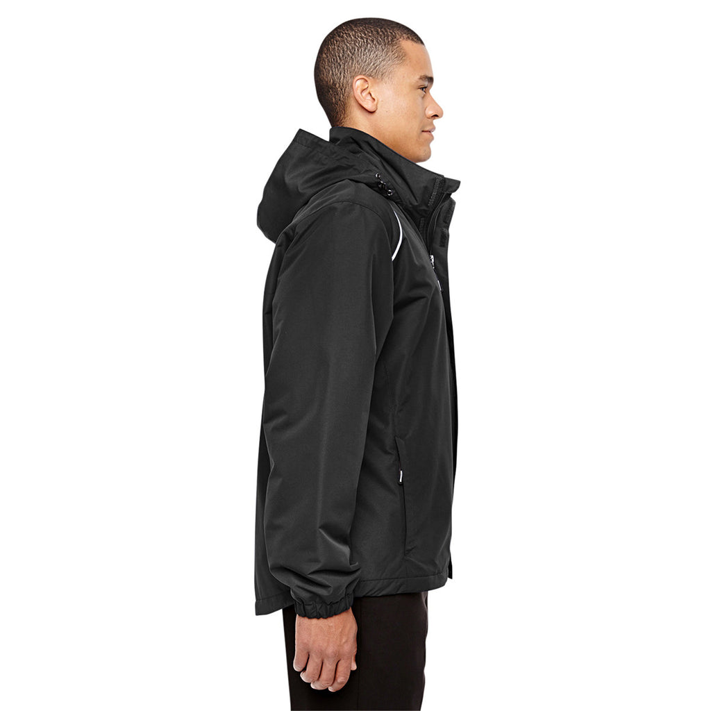 Core 365 Men's Black Profile Fleece-Lined All-Season Jacket