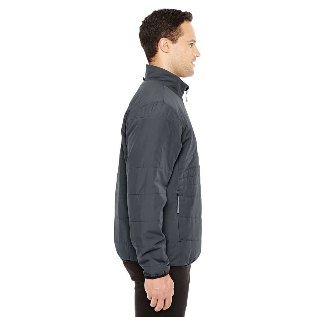 North End Men's Graphite/Black Resolve Interactive Insulated Packable Jacket