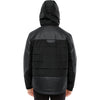 North End Men's Black/Dark Graphite Heather Insulated Jacket with Melange Print