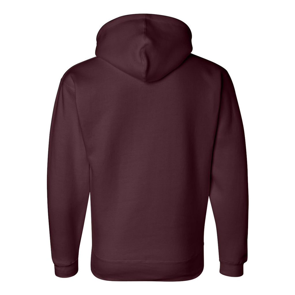 J. America Men's Maroon Premium Hooded Sweatshirt