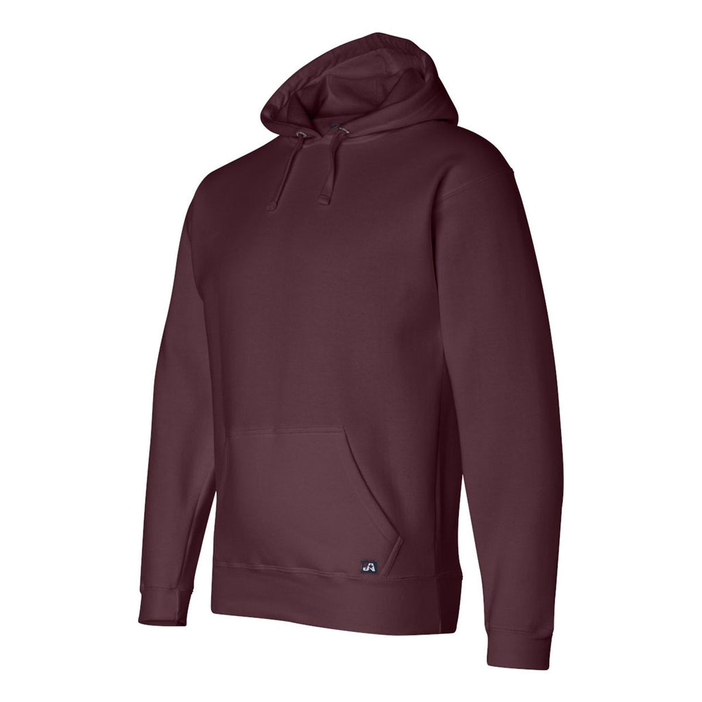 J. America Men's Maroon Premium Hooded Sweatshirt