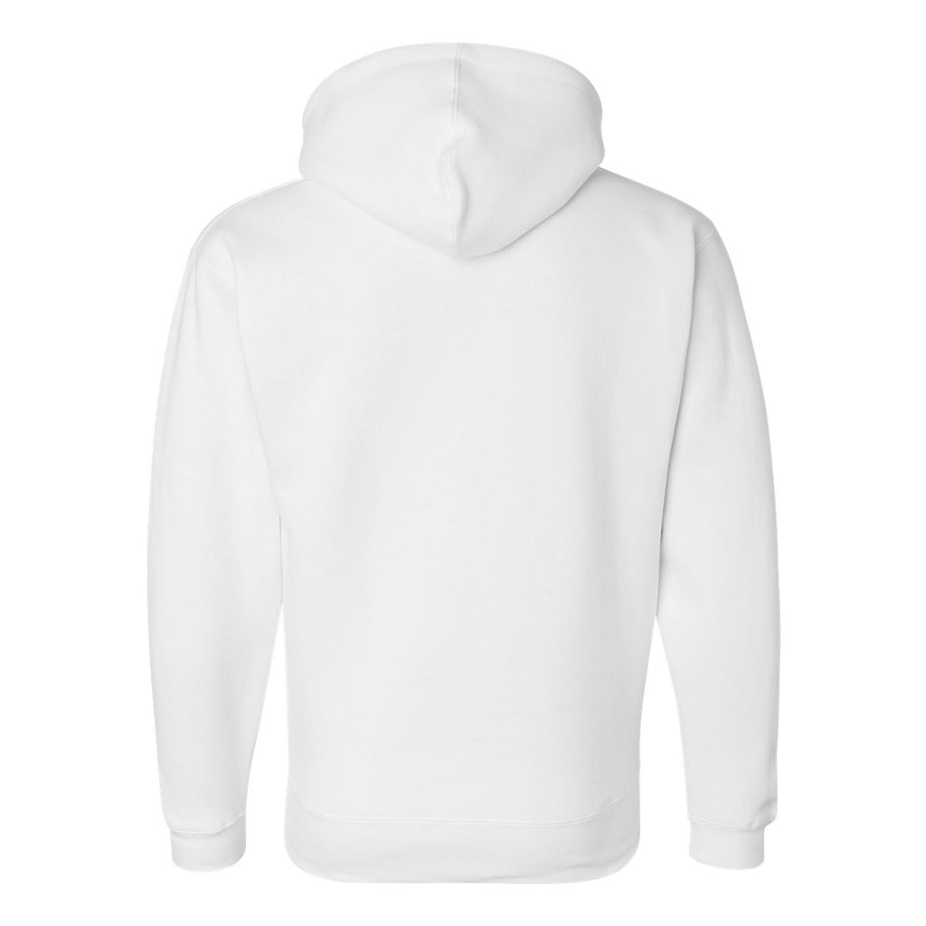 J. America Men's White Premium Hooded Sweatshirt