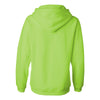 J. America Women's Neon Green Sueded V-Neck Hooded Sweatshirt