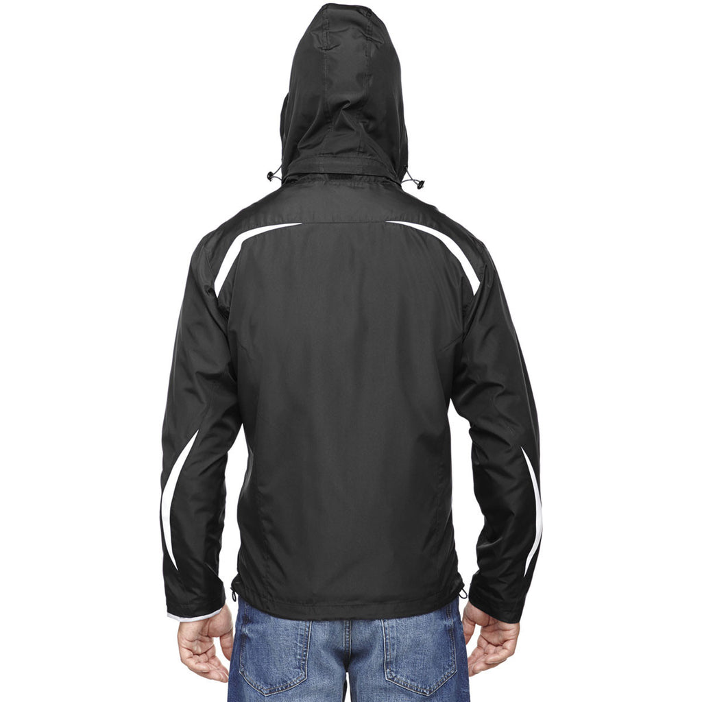 North End Men's Black Impact Active Lite Colorblock Jacket