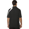 North End Men's Black Impact Performance Polyester Pique Colorblock Polo