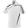 North End Men's White Impact Performance Polyester Pique Colorblock Polo