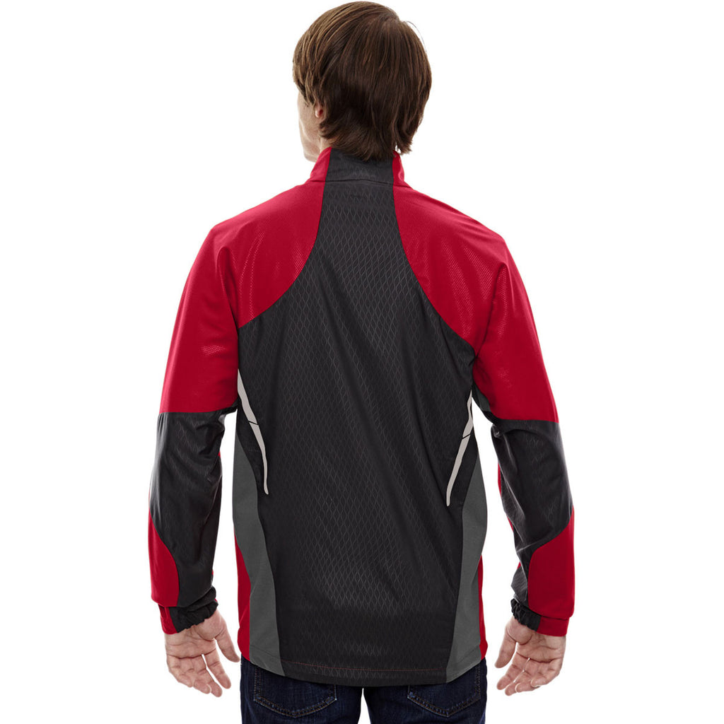 North End Men's Olympic Red Lightweight Bonded Performance Hybrid Jacket