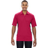 North End Men's Olympic Red Serac UTK Performance Zippered Polo