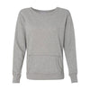 J. America Women's Oxford/Silver Glitter French Terry Crewneck Sweatshirt