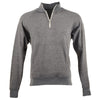 J. America Men's Black Triblend Triblend 1/4 Zip Pullover Sweatshirt