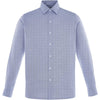 North End Men's Ink Blue Two-Ply 80's Cotton Dobby Taped Shirt