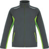 North End Men's Carbon/Acid Green Excursion Jacket with Laser Stitch Accents