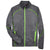 North End Men's Carbon/Acid Green Flux Melange Bonded Fleece Jacket