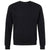 J. America Men's Black Solid Triblend Fleece Crewneck Sweatshirt