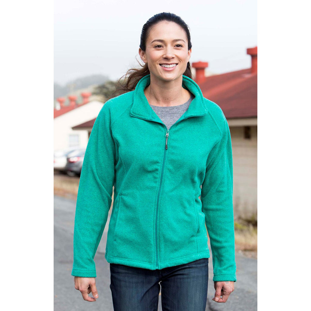 Landway Women's Heather Emerald Sonoma Microfleece Jacket