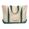 UltraClub Natural/Forest Carmel Canvas Tote