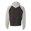 J. America Men's Black/Grey Triblend Triblend Raglan Full-Zip Hooded Sweatshirt