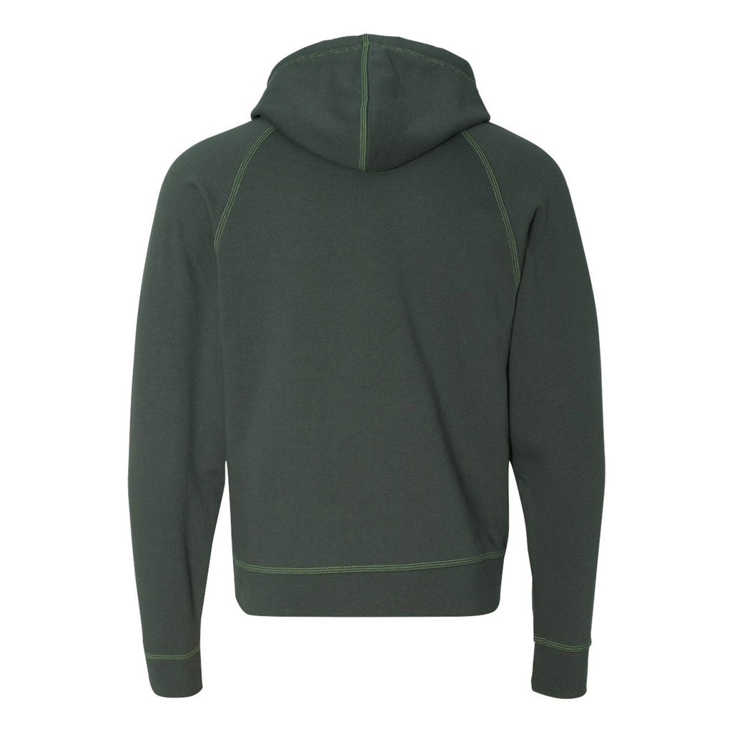 J. America Men's Neon Green Shadow Fleece Hooded Pullover Sweatshirt