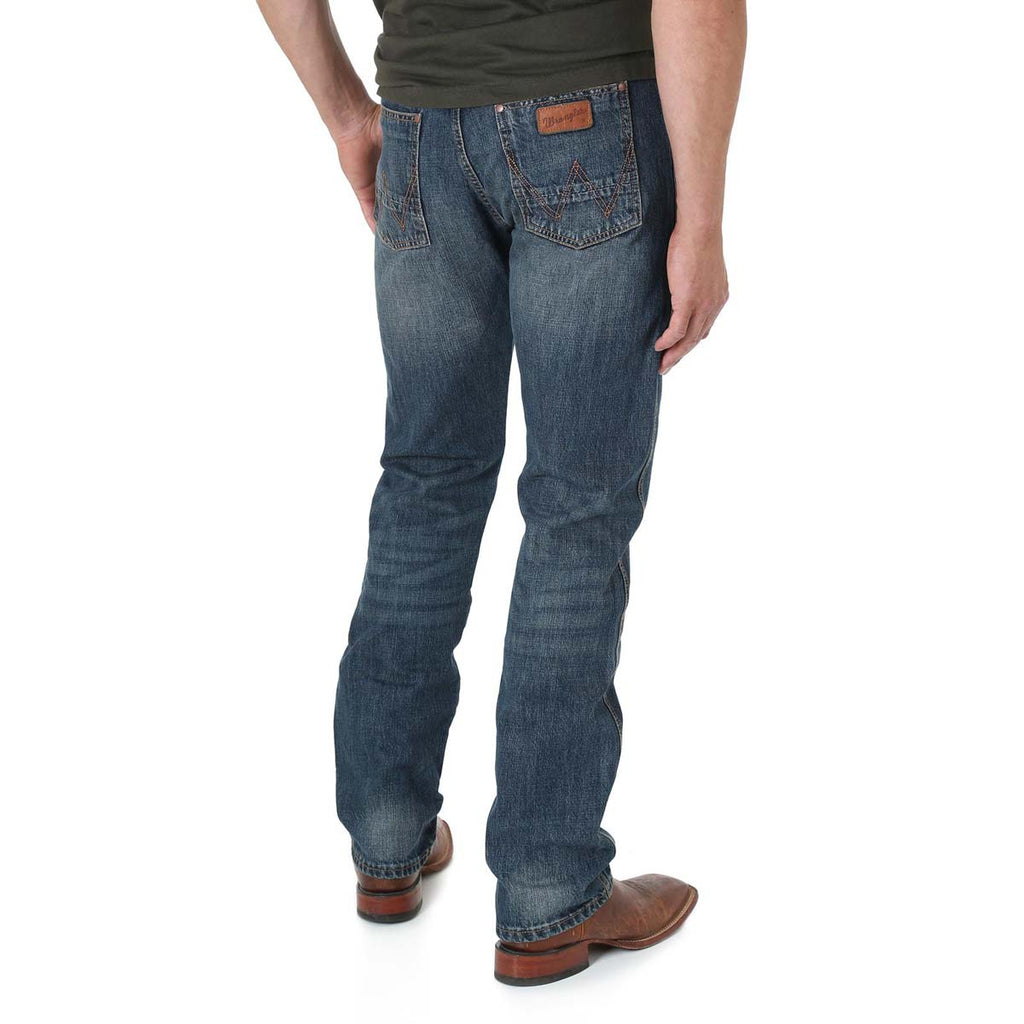 Wrangler Men's Dark Night Retro Slim Fit Straight Leg Jeans