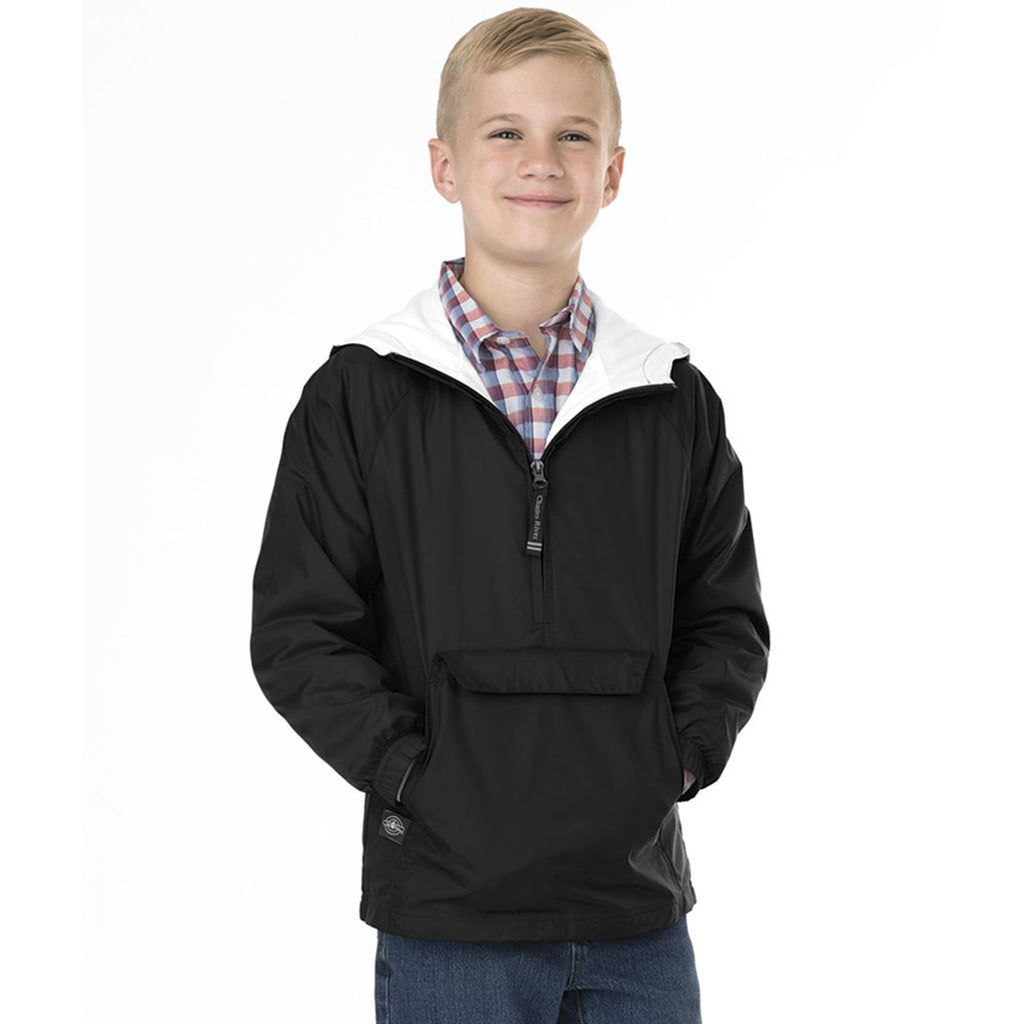 Charles River Youth Black Classic Solid Pullover