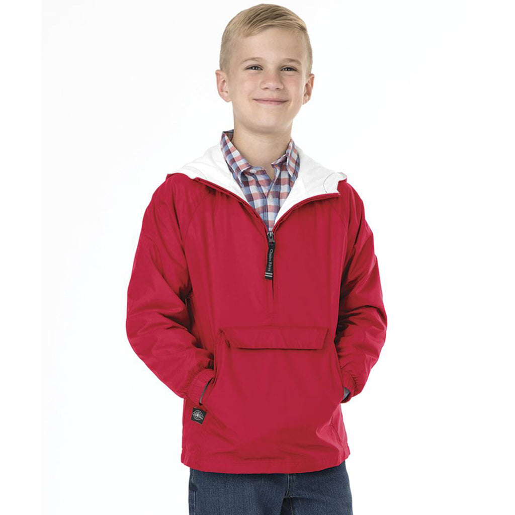 Charles River Youth Red Classic Solid Pullover